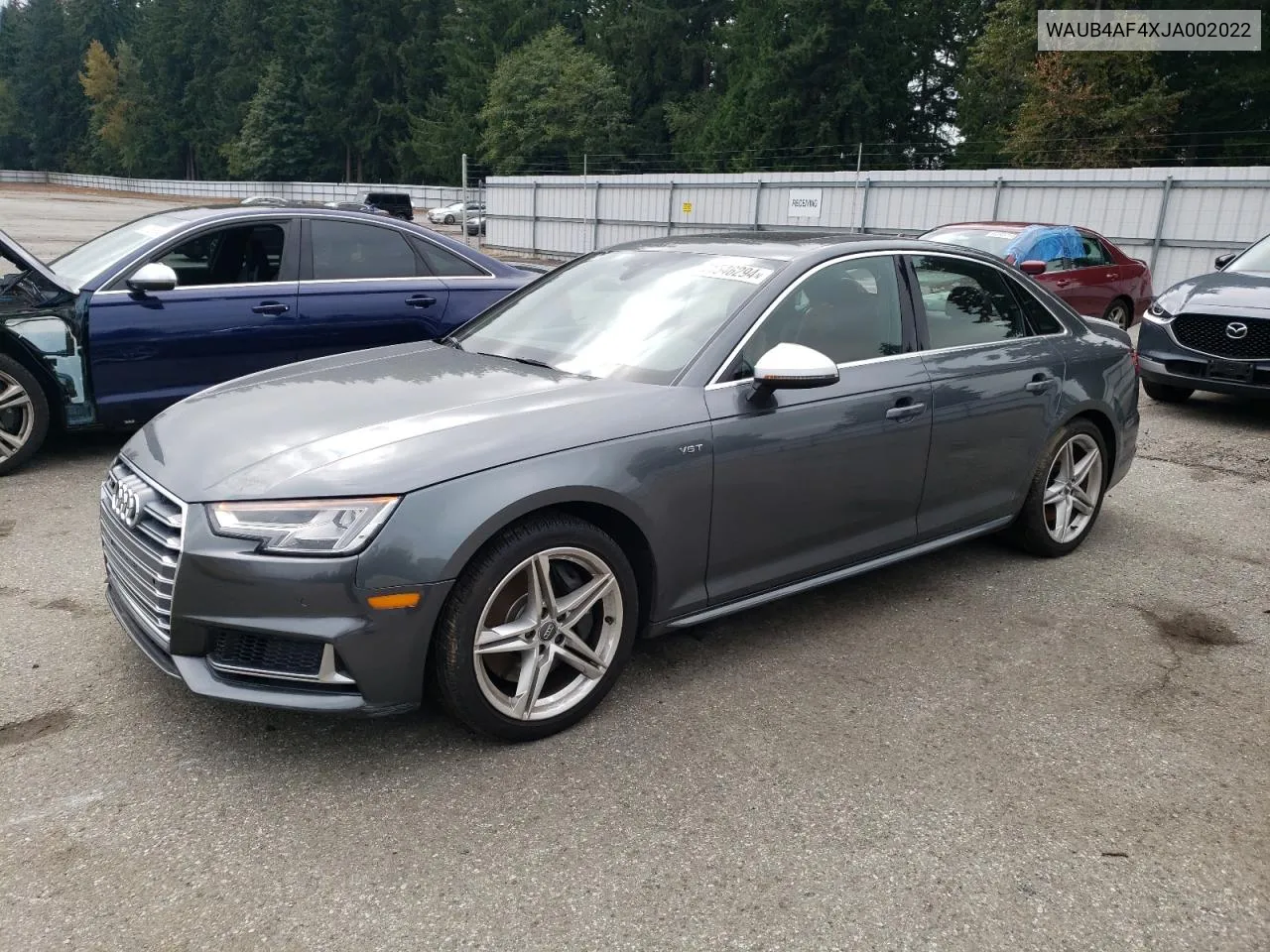 2018 Audi S4 Premium Plus VIN: WAUB4AF4XJA002022 Lot: 71546294