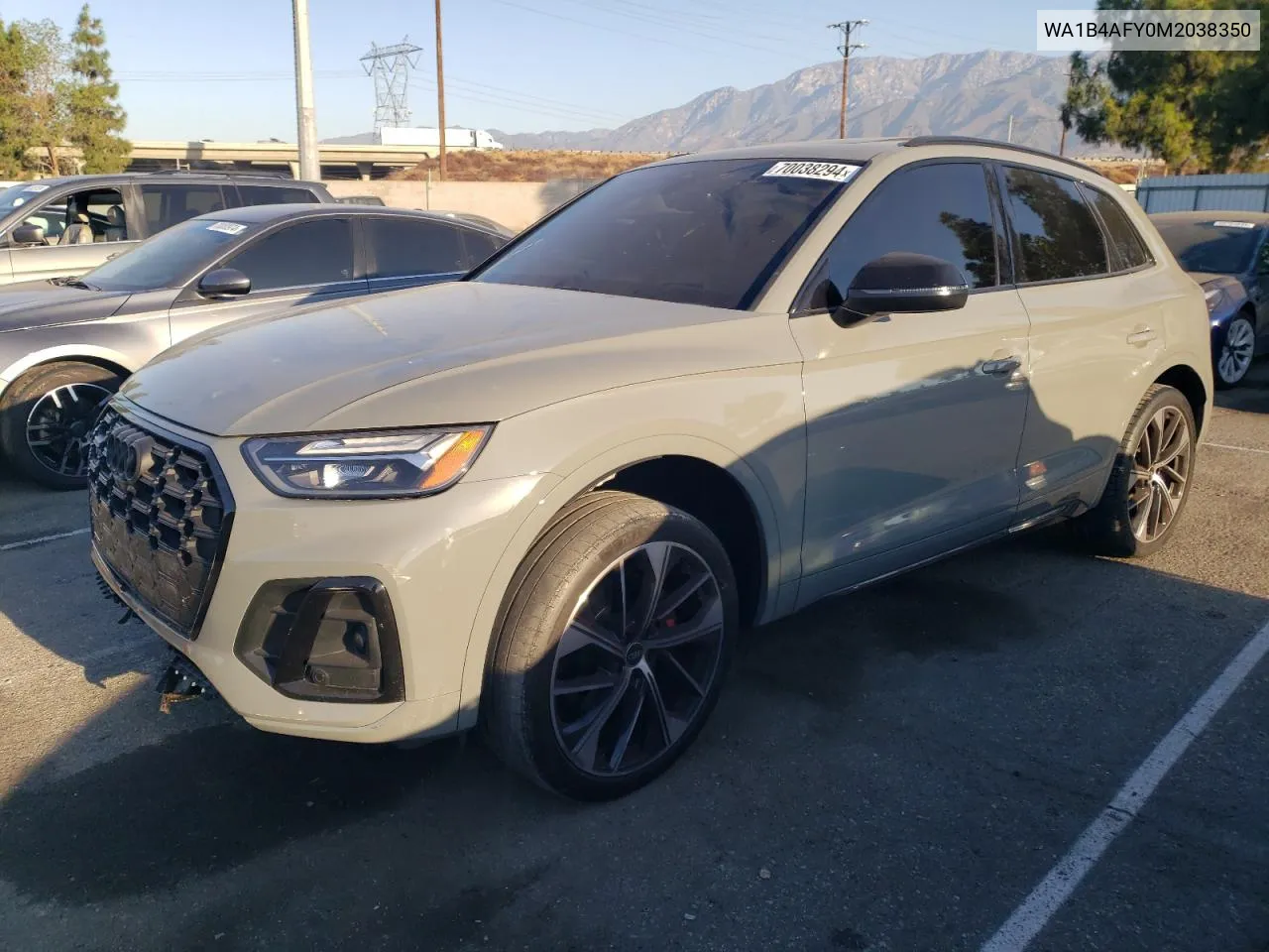 2021 Audi Sq5 Premium Plus VIN: WA1B4AFY0M2038350 Lot: 70038294