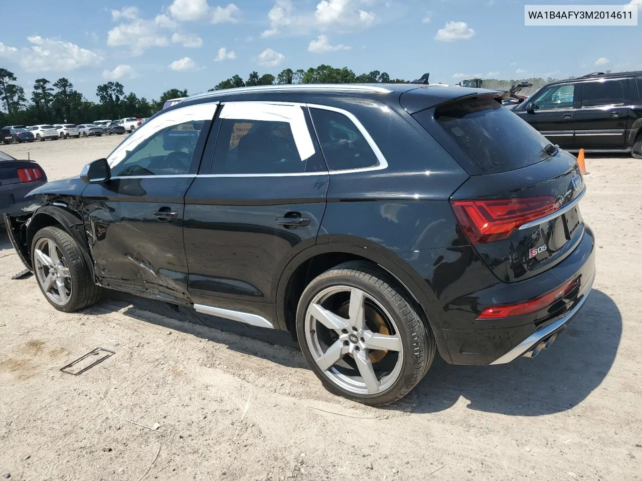 2021 Audi Sq5 Premium Plus VIN: WA1B4AFY3M2014611 Lot: 71266654