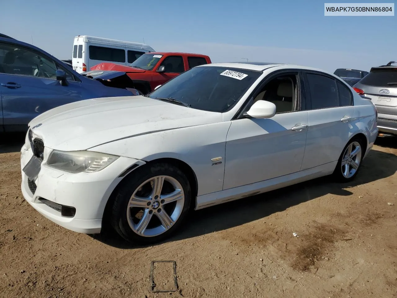 2011 BMW 328 Xi VIN: WBAPK7G50BNN86804 Lot: 65972794