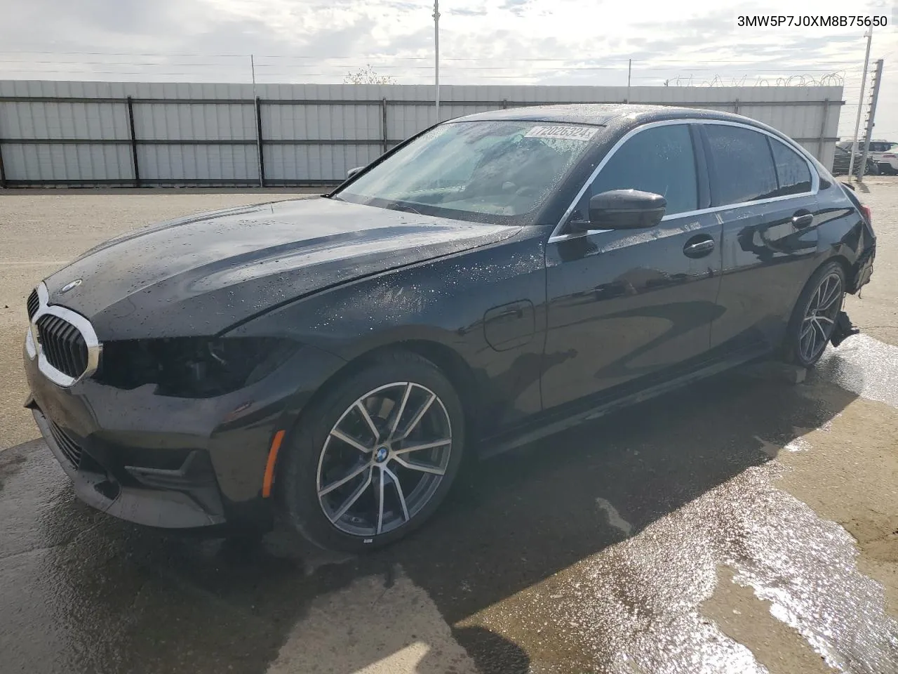 2021 BMW 330E VIN: 3MW5P7J0XM8B75650 Lot: 72026324