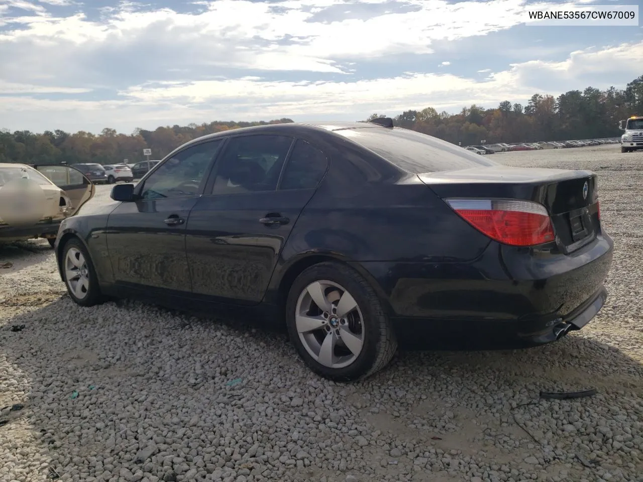 2007 BMW 525 I VIN: WBANE53567CW67009 Lot: 74872273