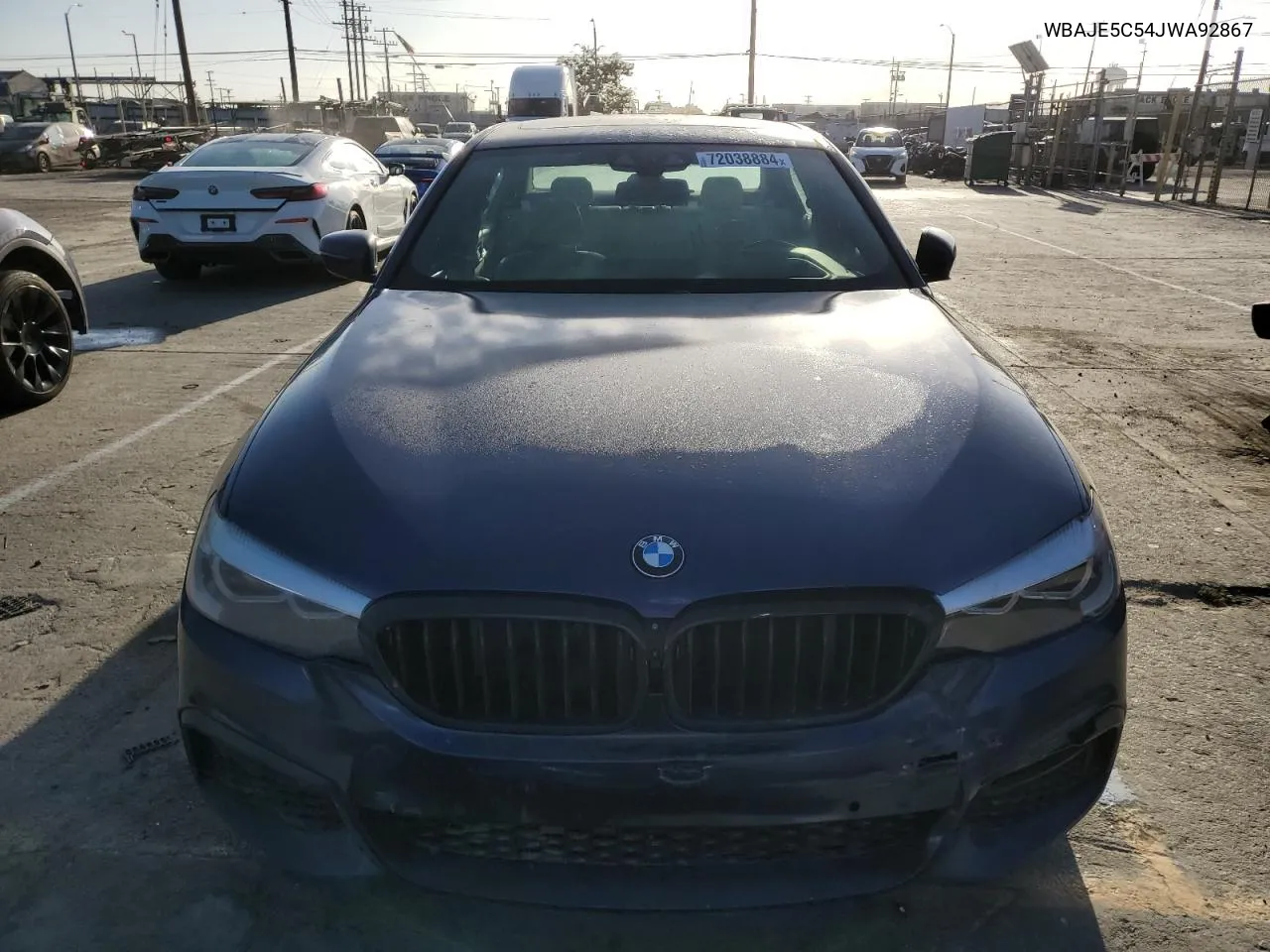 2018 BMW 540 I VIN: WBAJE5C54JWA92867 Lot: 72038884