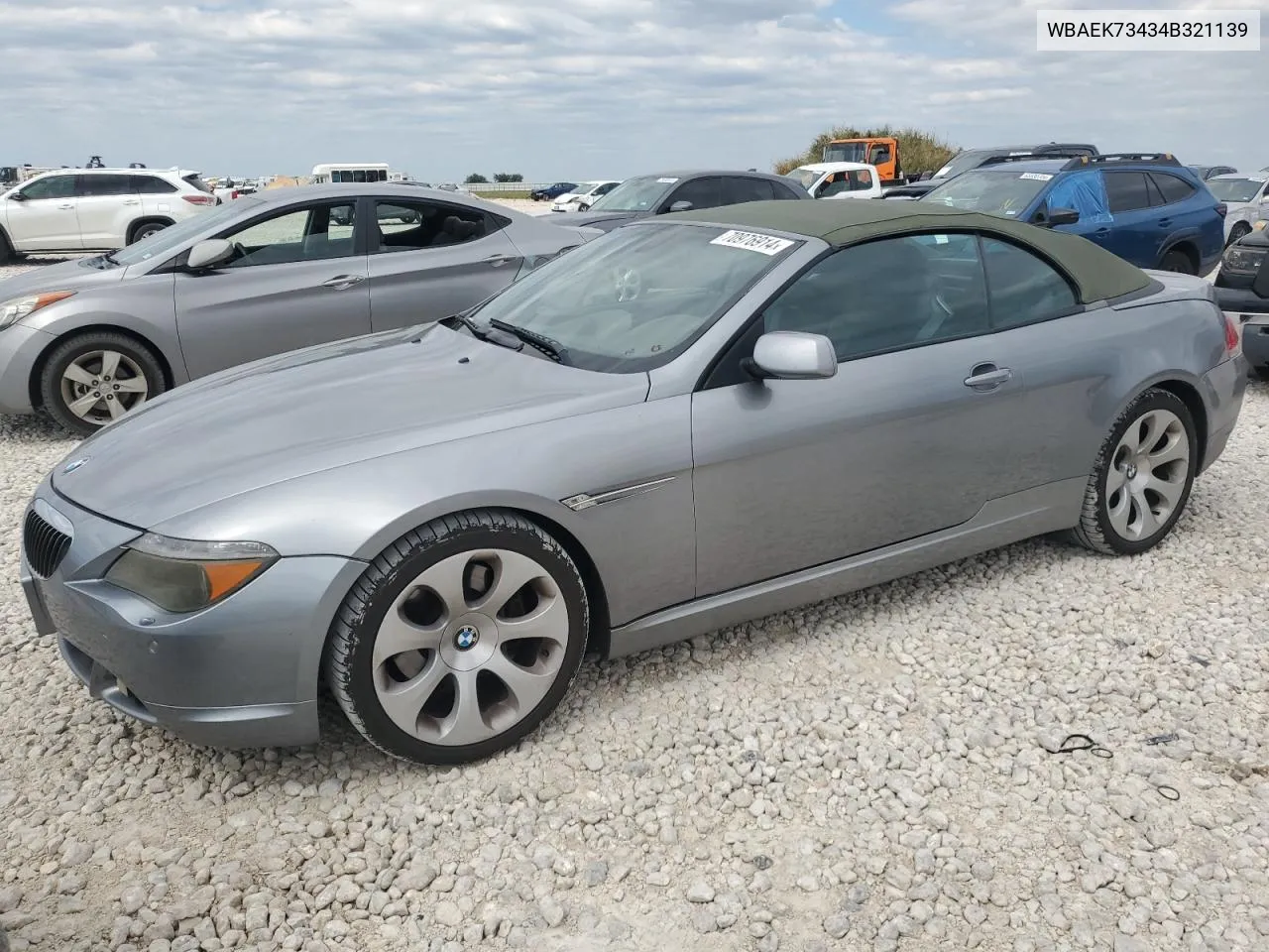 2004 BMW 645 Ci Automatic VIN: WBAEK73434B321139 Lot: 70976914