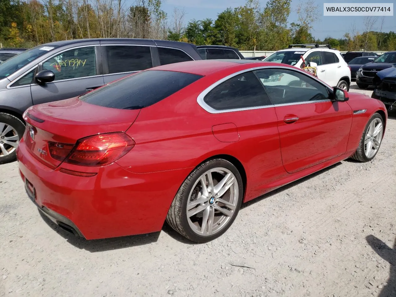 2012 BMW 650 I VIN: WBALX3C50CDV77414 Lot: 71500624