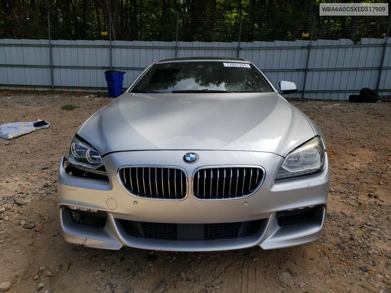 2014 BMW 640 I Gran Coupe VIN: WBA6A0C5XED317909 Lot: 71097354