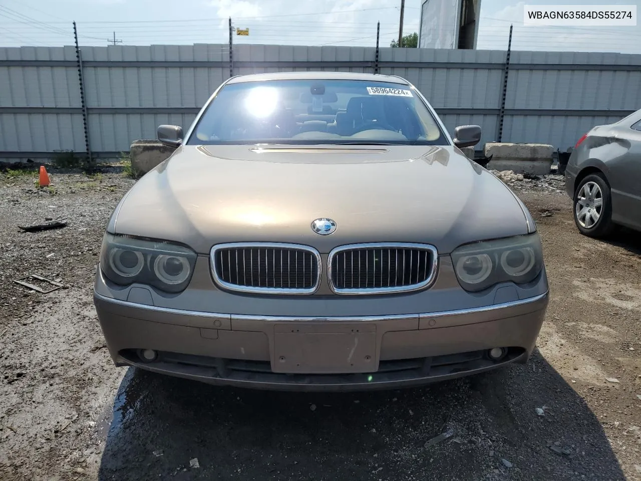 2004 BMW 745 Li VIN: WBAGN63584DS55274 Lot: 58964224