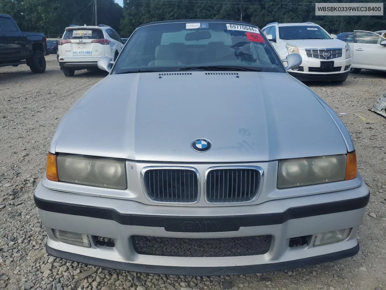 1998 BMW M3 Automatic VIN: WBSBK0339WEC38400 Lot: 69770044