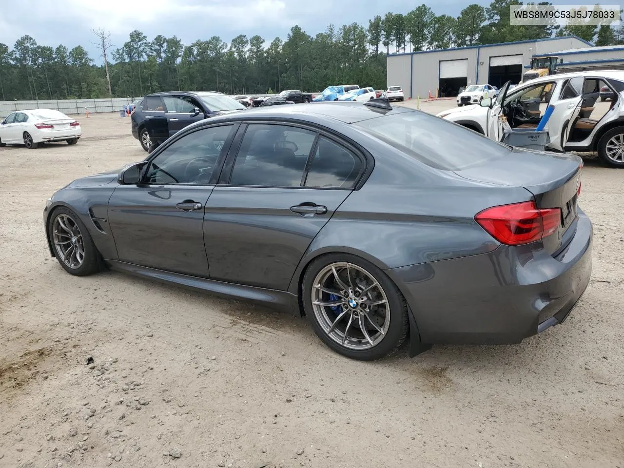 2018 BMW M3 VIN: WBS8M9C53J5J78033 Lot: 72329674