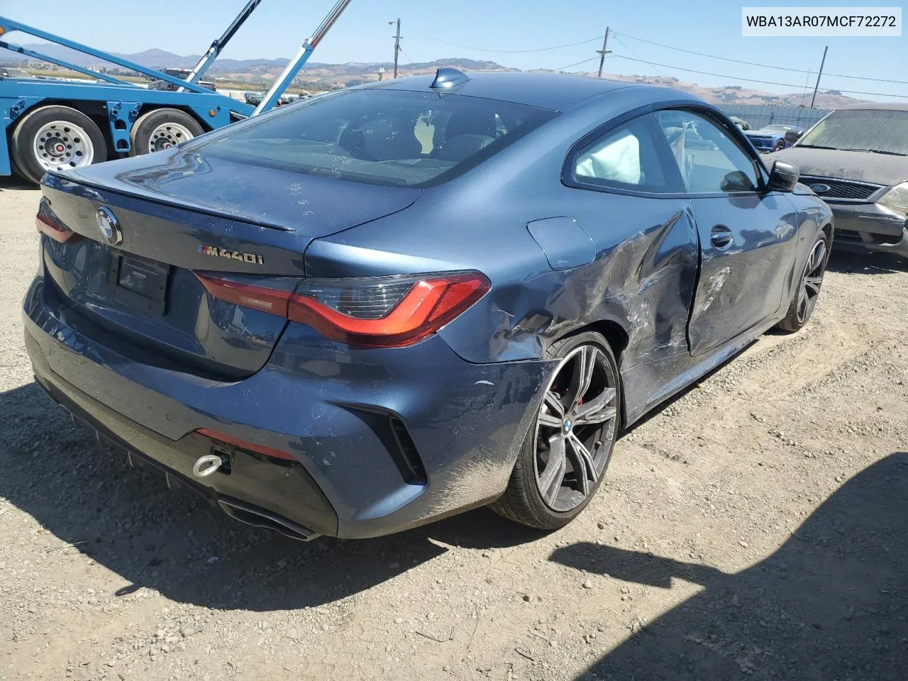 2021 BMW M440Xi VIN: WBA13AR07MCF72272 Lot: 70104354