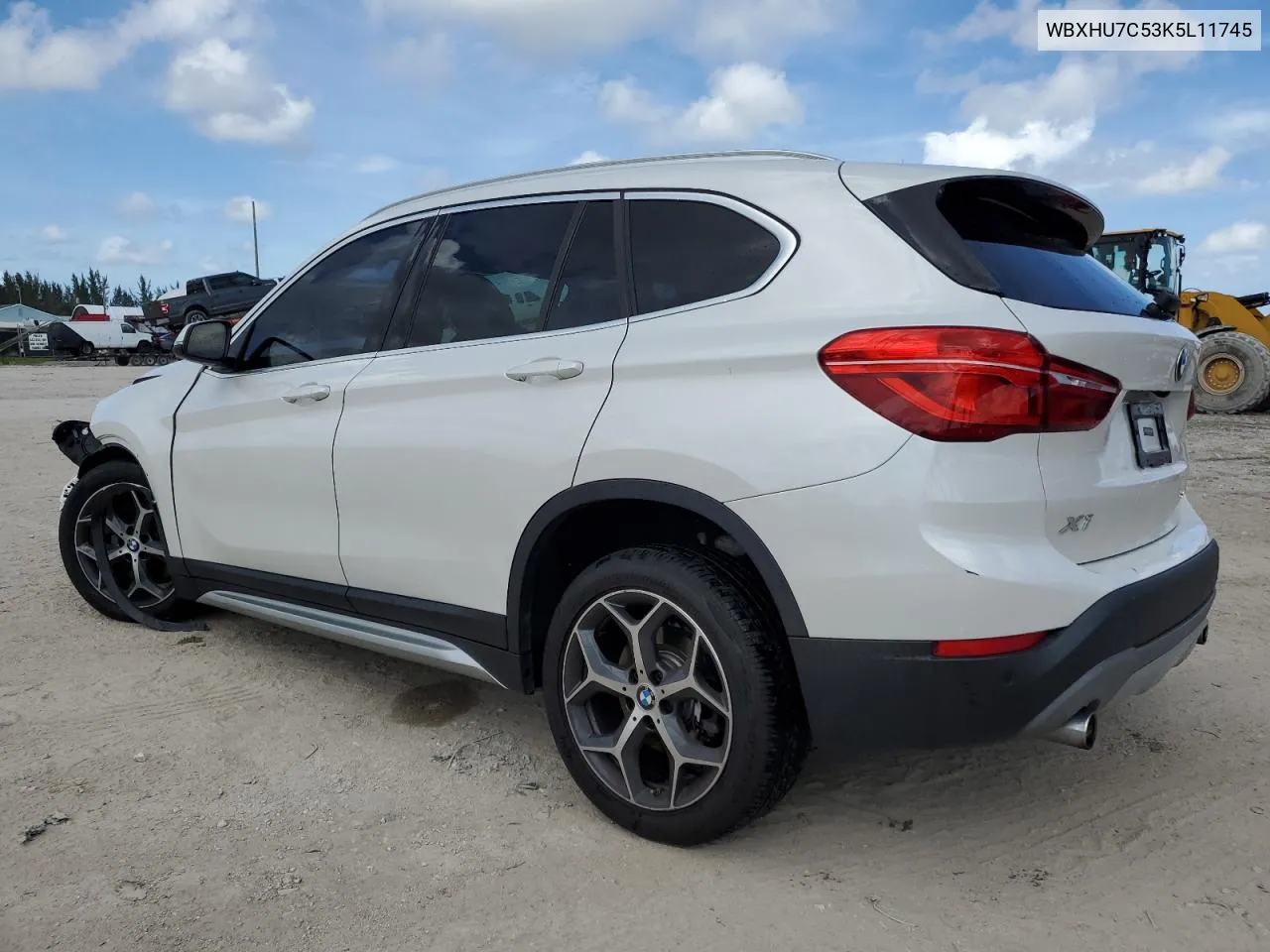 2019 BMW X1 Sdrive28I VIN: WBXHU7C53K5L11745 Lot: 70458244