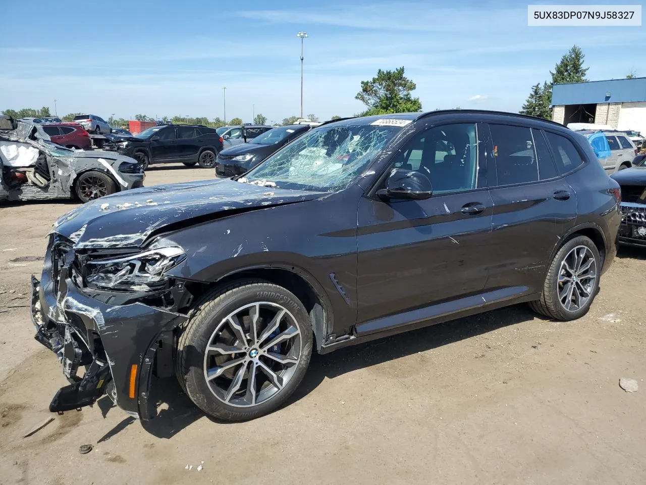 2022 BMW X3 M40I VIN: 5UX83DP07N9J58327 Lot: 70368524