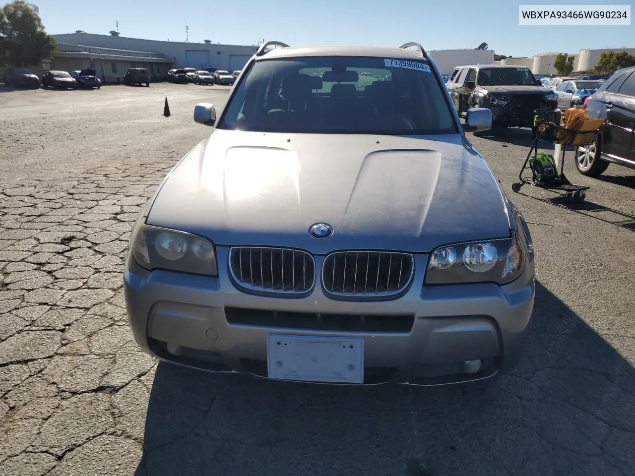 2006 BMW X3 3.0I VIN: WBXPA93466WG90234 Lot: 71399504