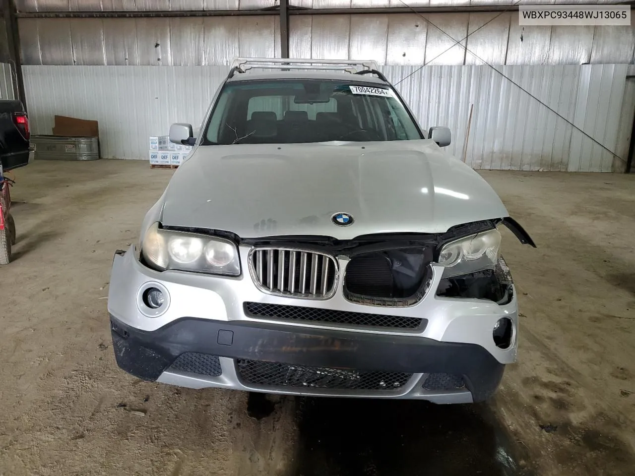 2008 BMW X3 3.0Si VIN: WBXPC93448WJ13065 Lot: 70042264