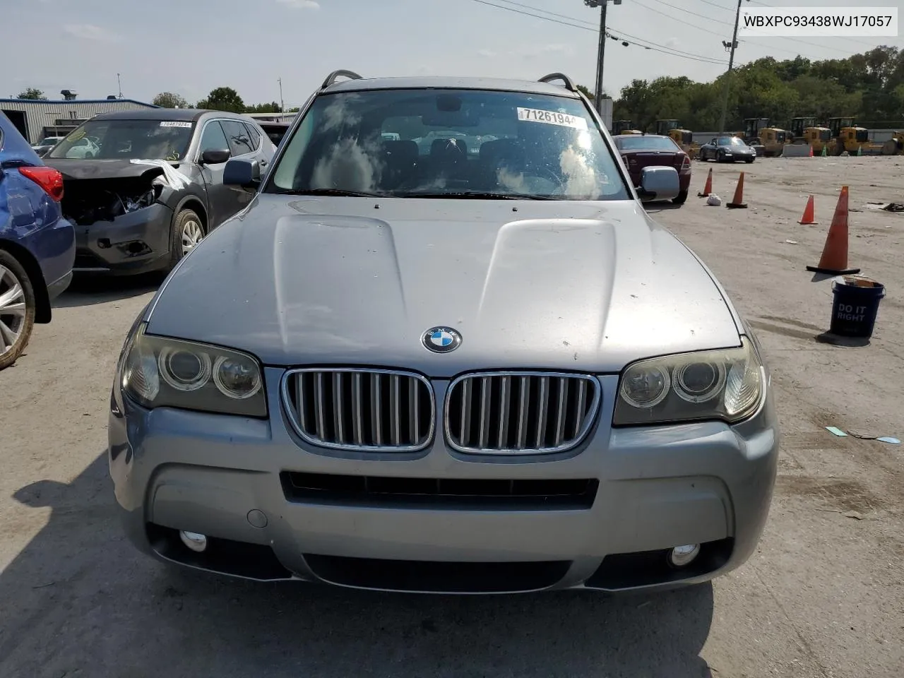 WBXPC93438WJ17057 2008 BMW X3 3.0Si