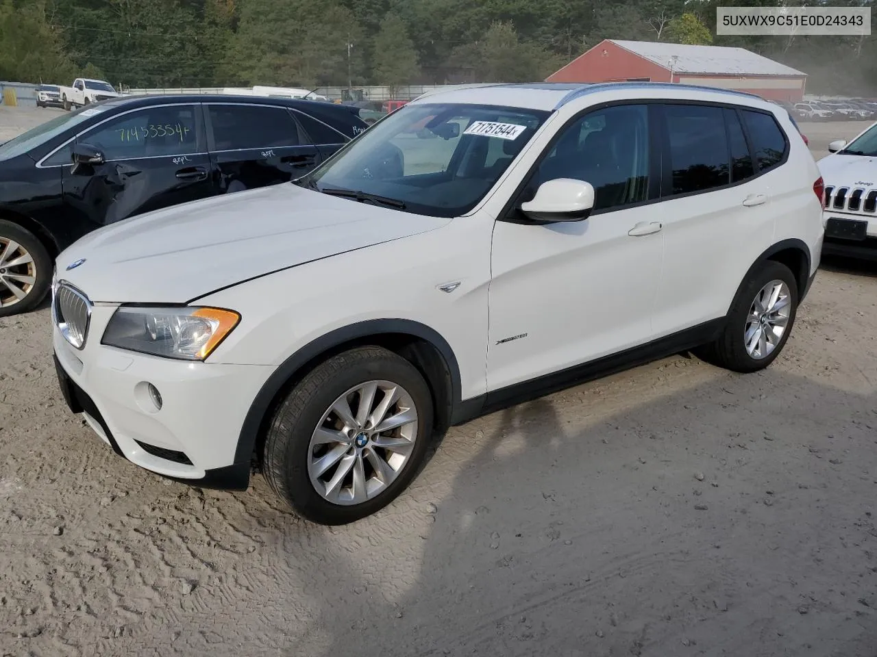 2014 BMW X3 xDrive28I VIN: 5UXWX9C51E0D24343 Lot: 71751544