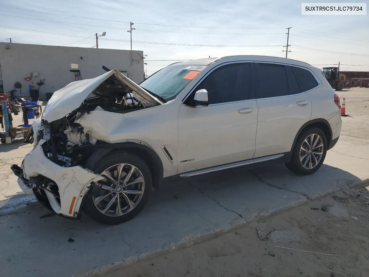 2018 BMW X3 xDrive30I VIN: 5UXTR9C51JLC79734 Lot: 71577304