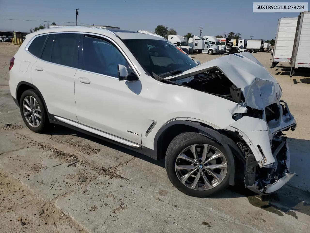 2018 BMW X3 xDrive30I VIN: 5UXTR9C51JLC79734 Lot: 71577304