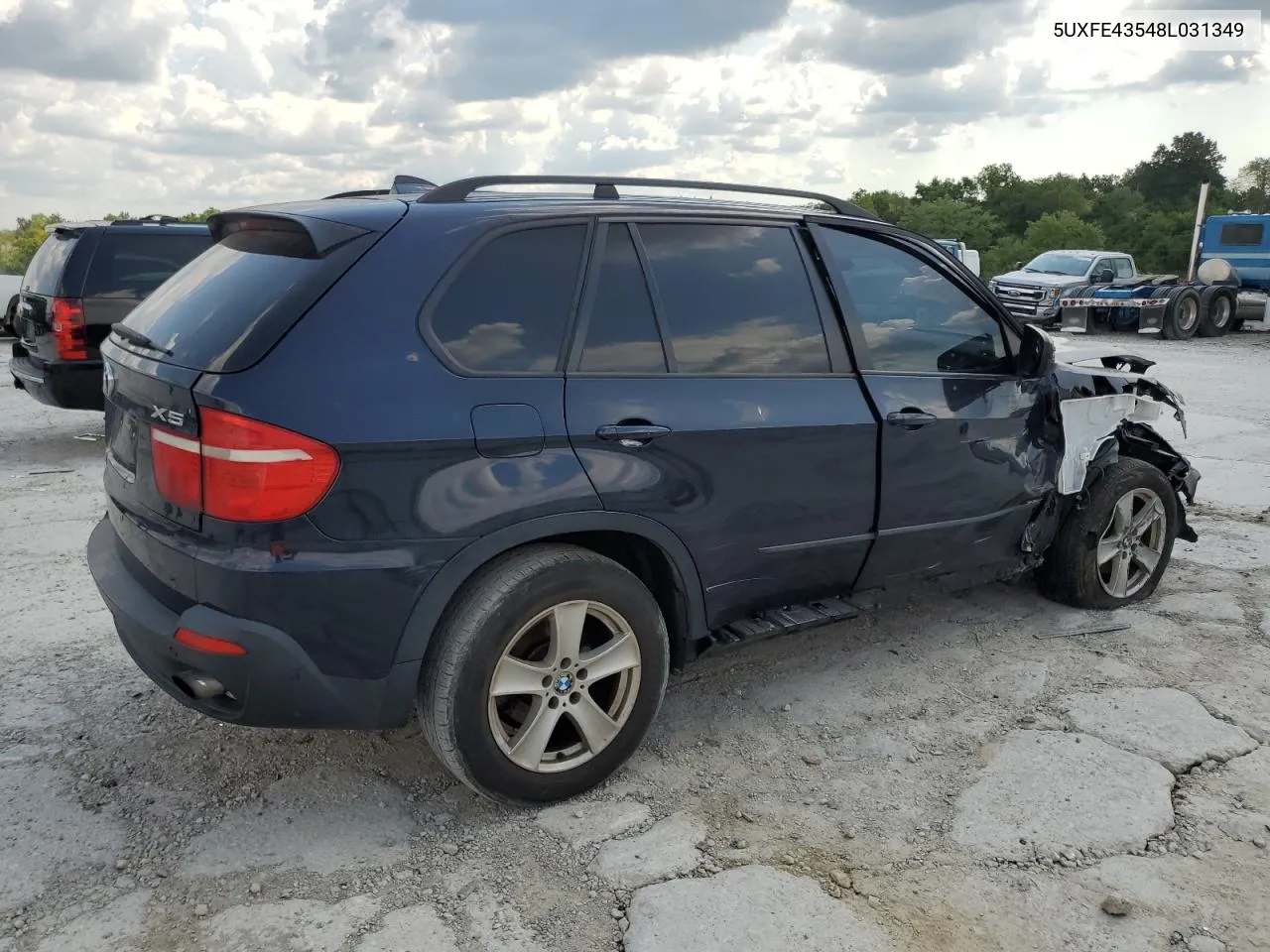 2008 BMW X5 3.0I VIN: 5UXFE43548L031349 Lot: 69977604