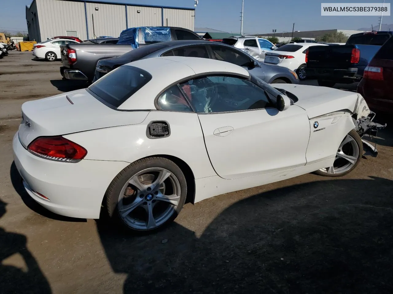 2011 BMW Z4 Sdrive30I VIN: WBALM5C53BE379388 Lot: 62674834