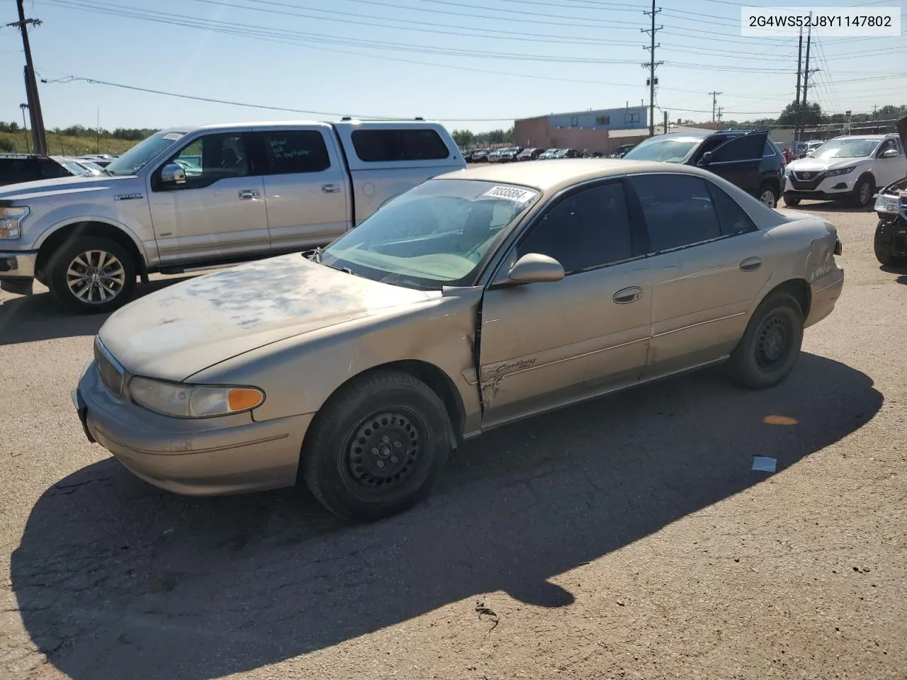 2000 Buick Century Custom VIN: 2G4WS52J8Y1147802 Lot: 70335864