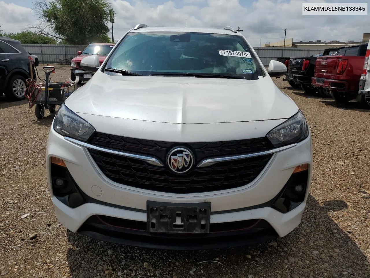 2022 Buick Encore Gx Select VIN: KL4MMDSL6NB138345 Lot: 71674074