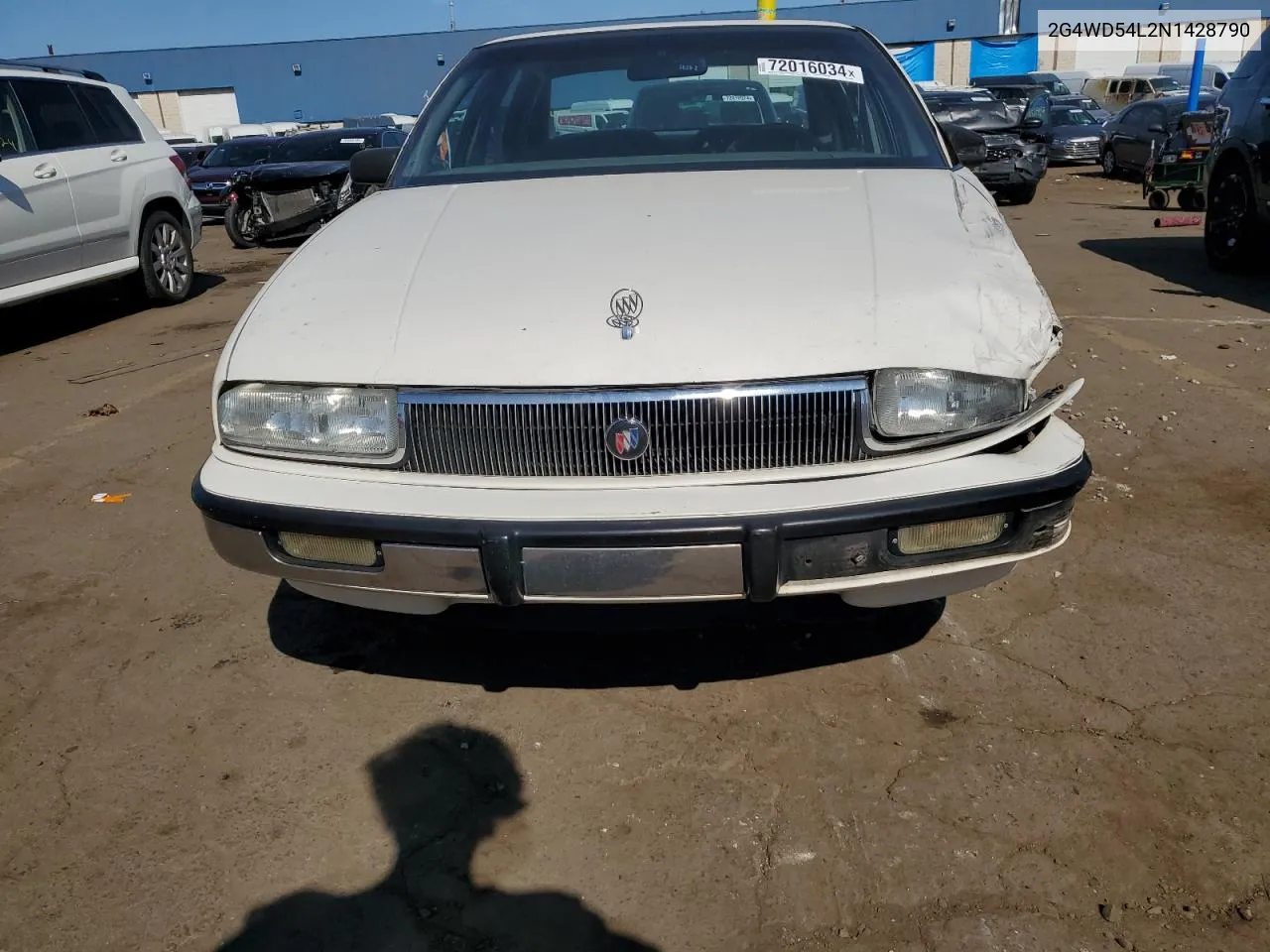 1992 Buick Regal Limited VIN: 2G4WD54L2N1428790 Lot: 72012074