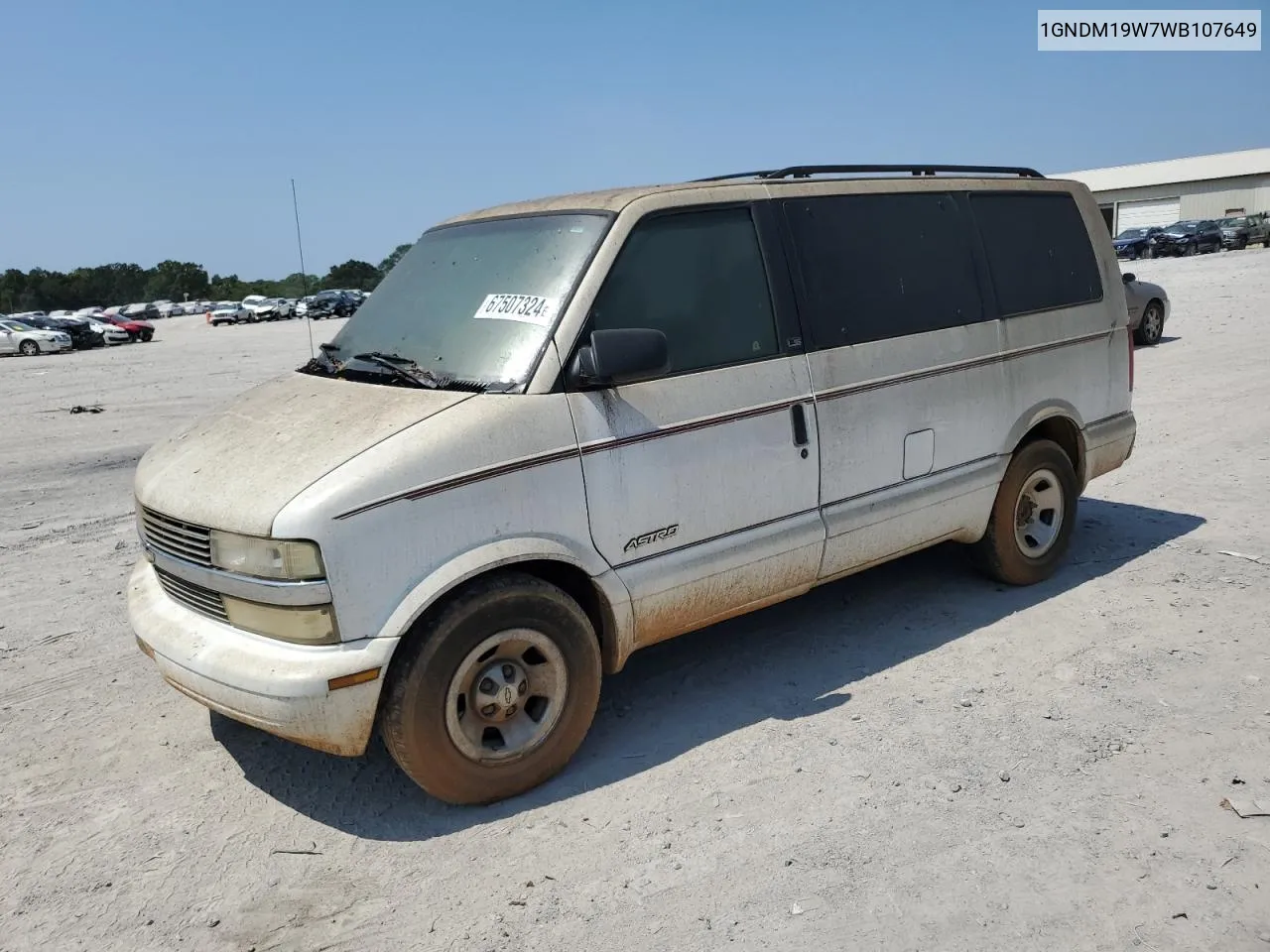 1998 Chevrolet Astro VIN: 1GNDM19W7WB107649 Lot: 67507324