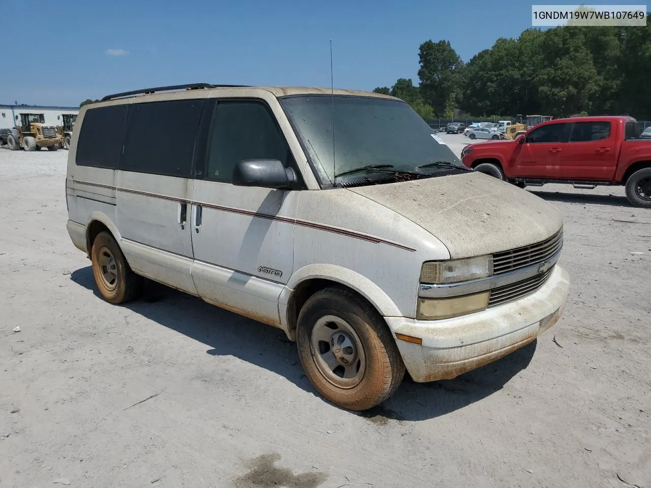 1998 Chevrolet Astro VIN: 1GNDM19W7WB107649 Lot: 67507324