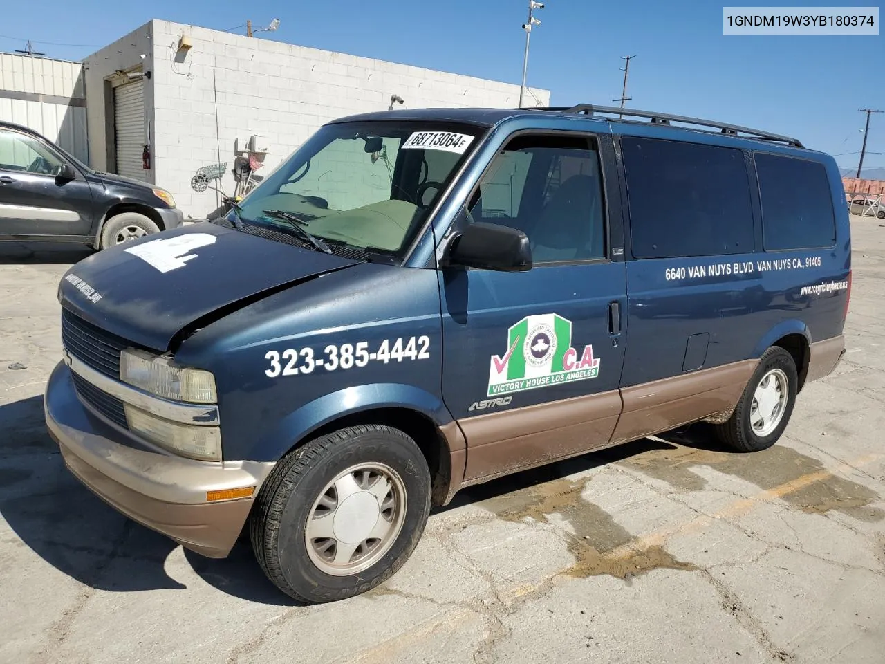 2000 Chevrolet Astro VIN: 1GNDM19W3YB180374 Lot: 68713064