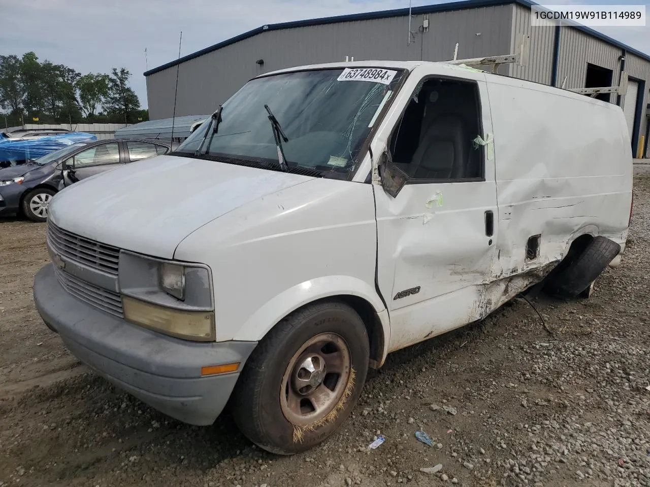 2001 Chevrolet Astro VIN: 1GCDM19W91B114989 Lot: 70555004