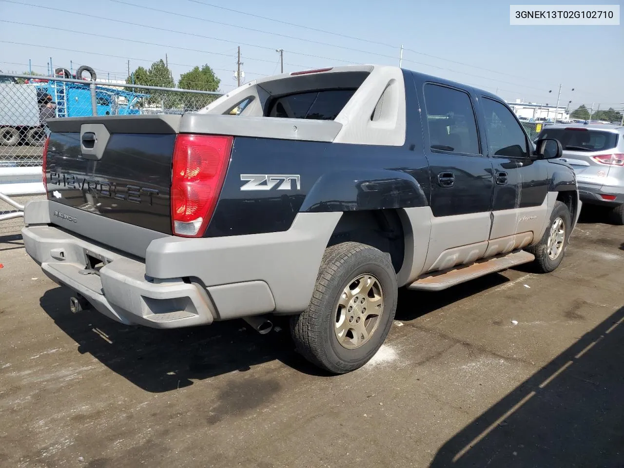 2002 Chevrolet Avalanche K1500 VIN: 3GNEK13T02G102710 Lot: 65681794