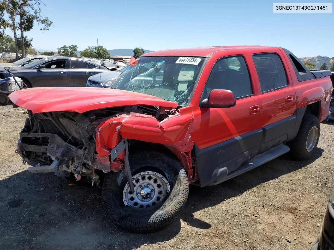 3GNEC13T43G271451 2003 Chevrolet Avalanche C1500