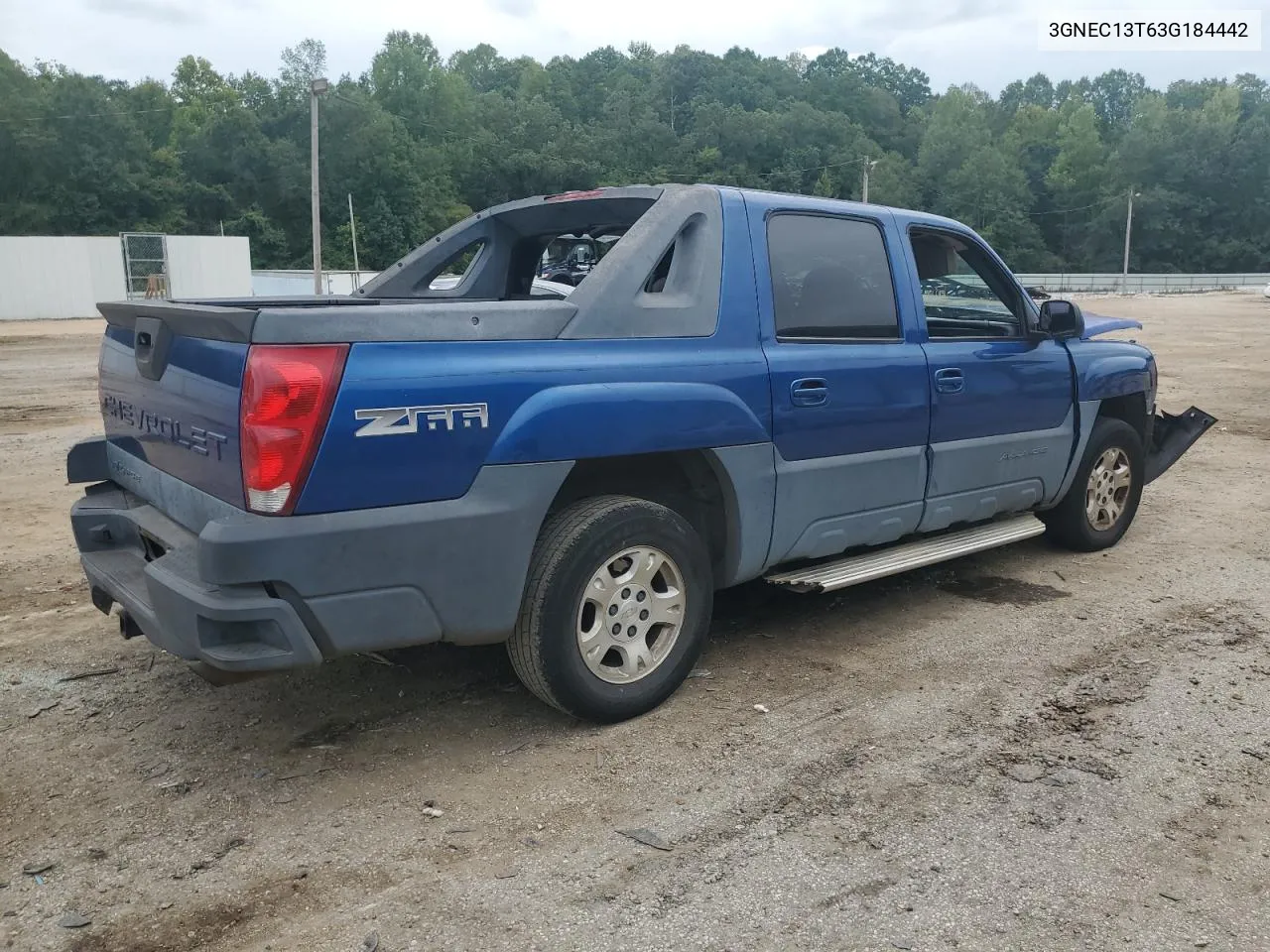 2003 Chevrolet Avalanche C1500 VIN: 3GNEC13T63G184442 Lot: 70221734