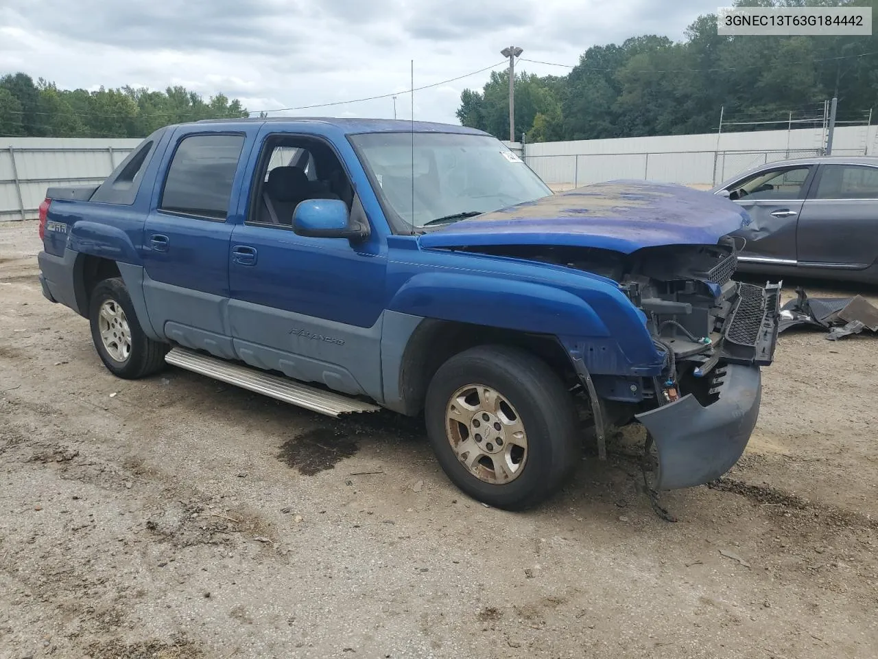 2003 Chevrolet Avalanche C1500 VIN: 3GNEC13T63G184442 Lot: 70221734