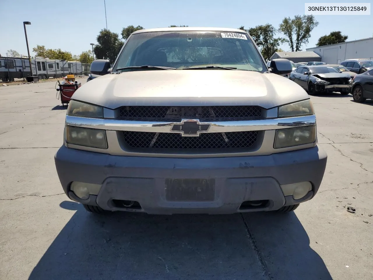 2003 Chevrolet Avalanche K1500 VIN: 3GNEK13T13G125849 Lot: 70424054