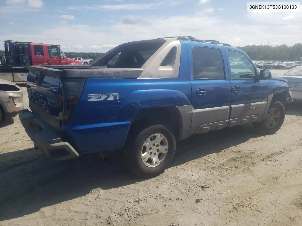 2003 Chevrolet Avalanche K1500 VIN: 3GNEK13T53G108133 Lot: 70569734