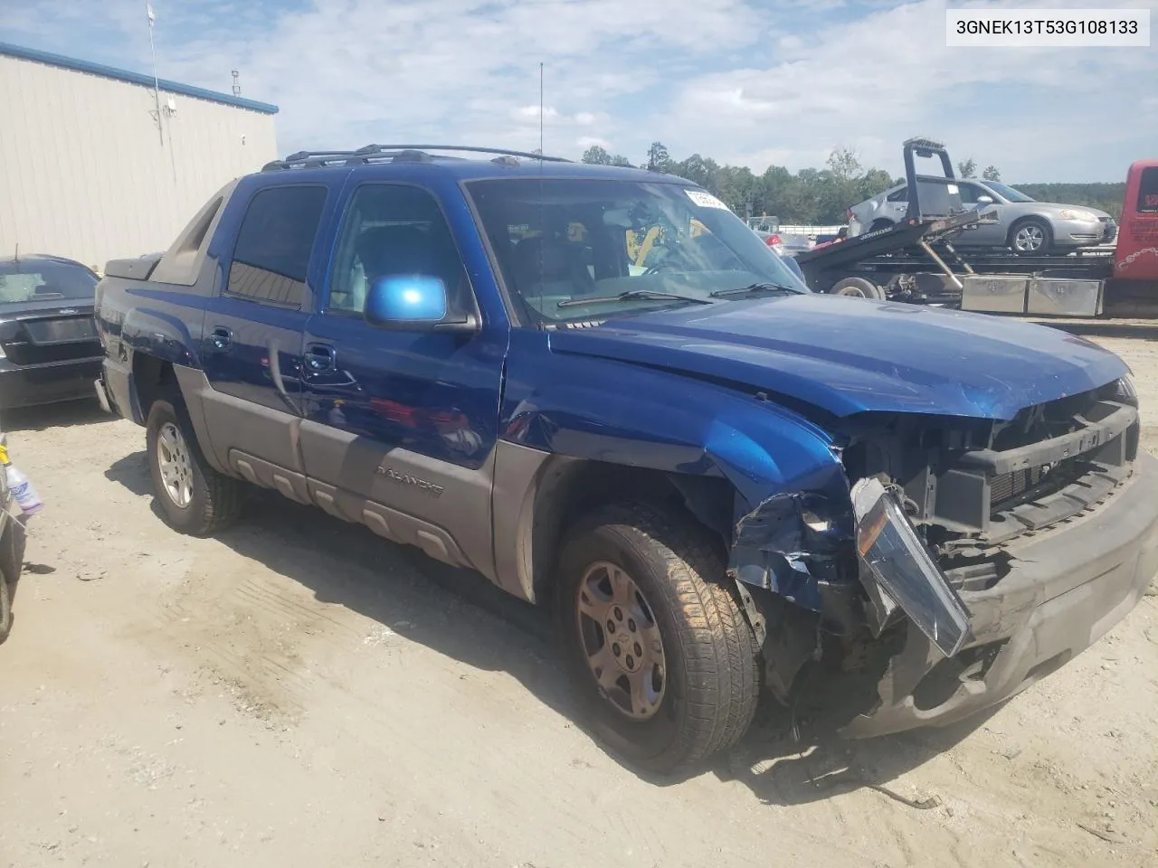 2003 Chevrolet Avalanche K1500 VIN: 3GNEK13T53G108133 Lot: 70569734