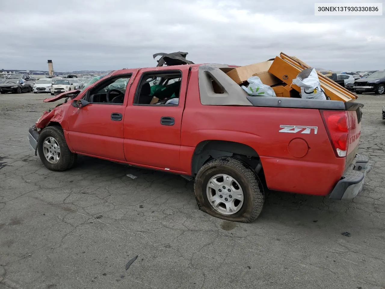 2003 Chevrolet Avalanche K1500 VIN: 3GNEK13T93G330836 Lot: 71985704