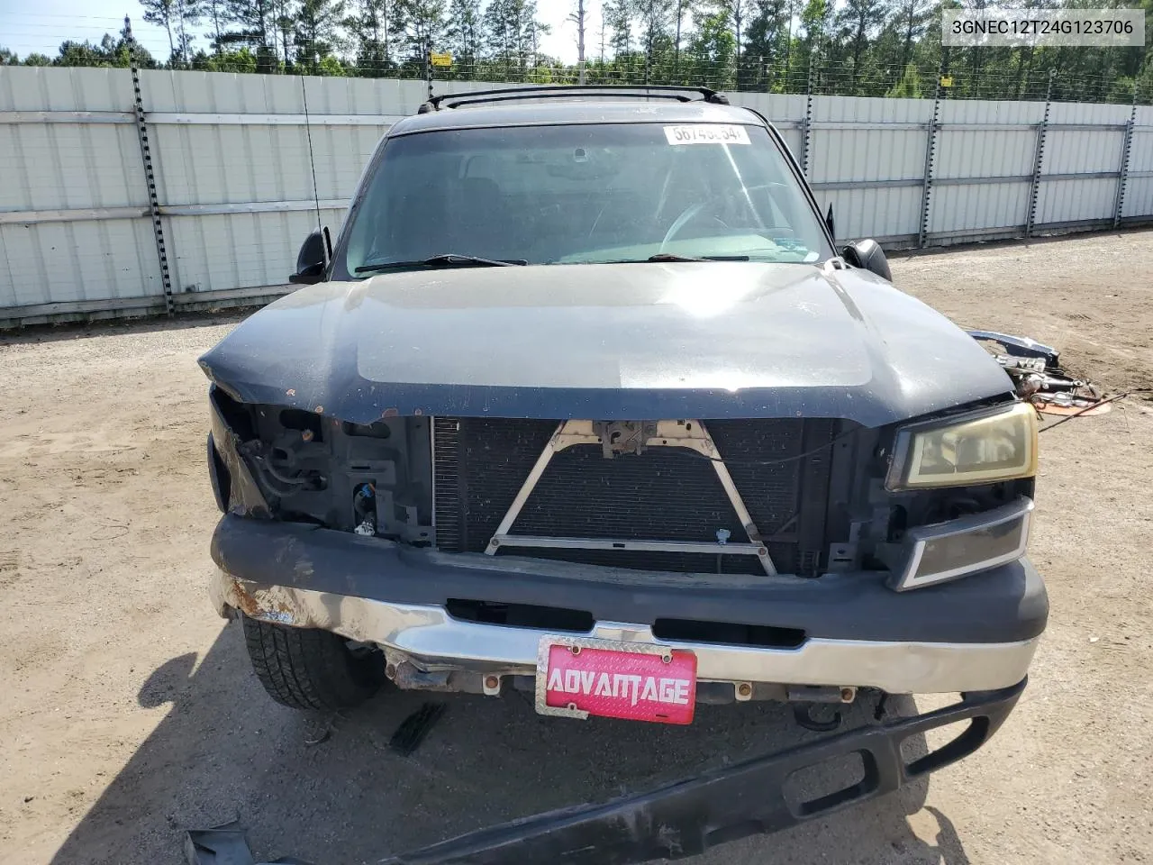 2004 Chevrolet Avalanche C1500 VIN: 3GNEC12T24G123706 Lot: 56746854