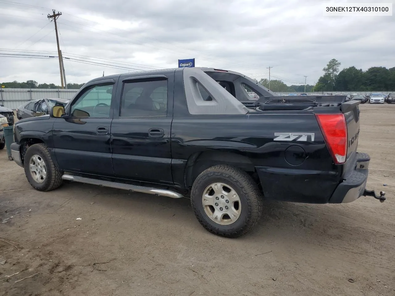 2004 Chevrolet Avalanche K1500 VIN: 3GNEK12TX4G310100 Lot: 70500004