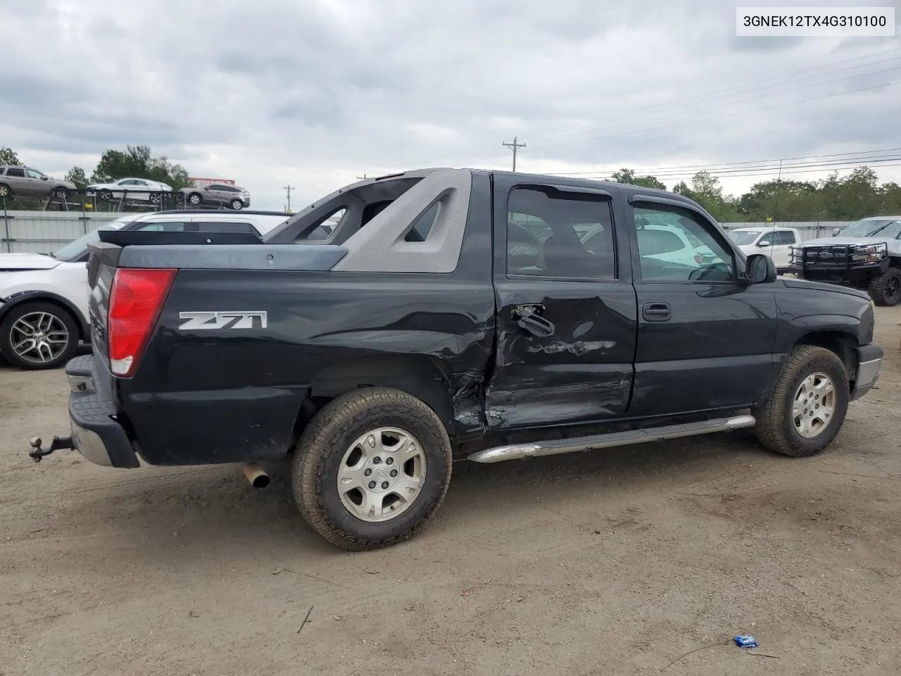 2004 Chevrolet Avalanche K1500 VIN: 3GNEK12TX4G310100 Lot: 70500004