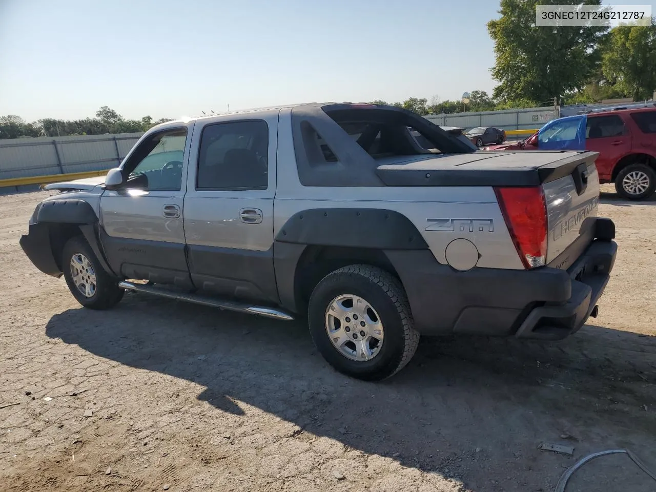 2004 Chevrolet Avalanche C1500 VIN: 3GNEC12T24G212787 Lot: 70740424