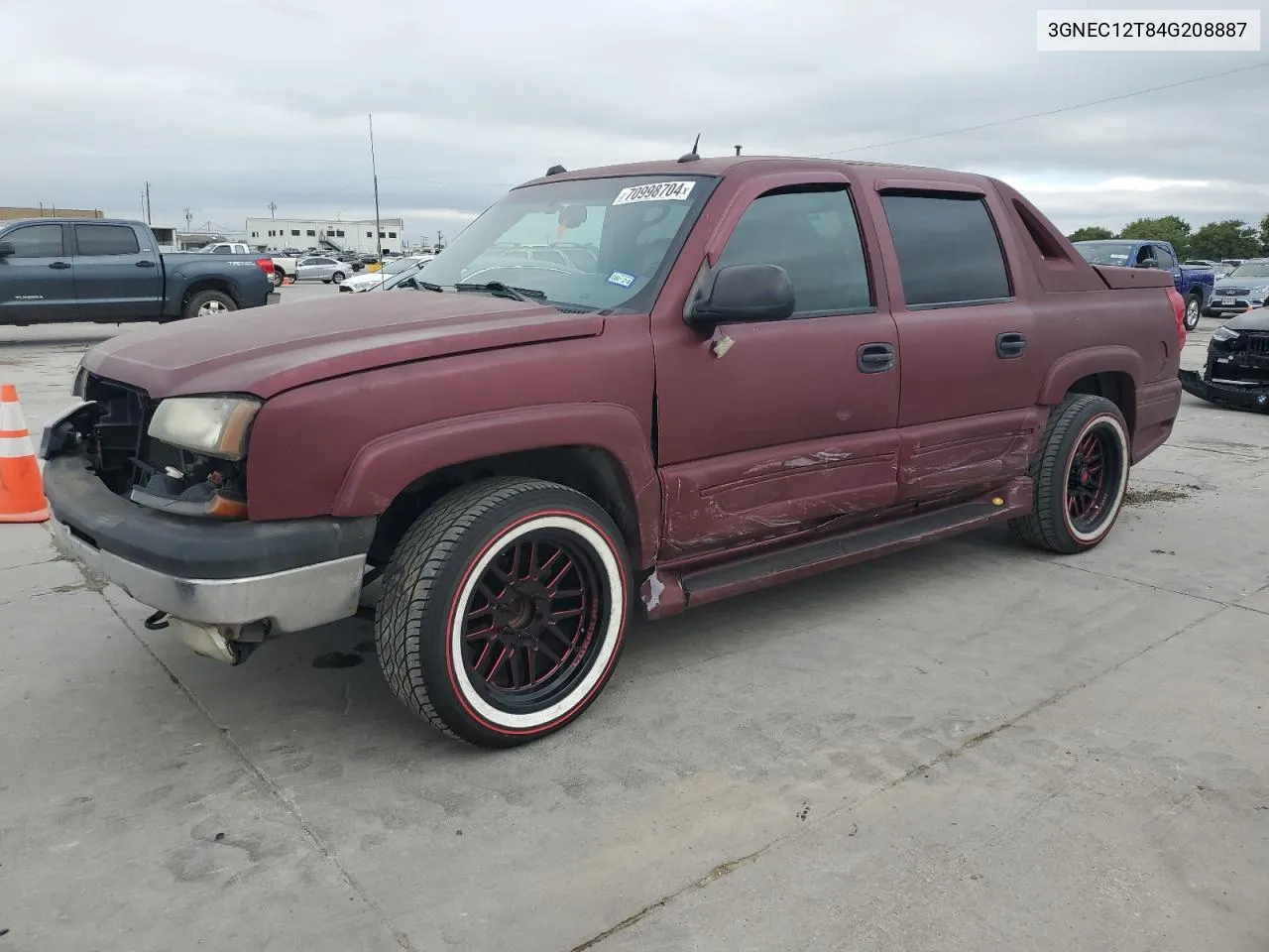 2004 Chevrolet Avalanche C1500 VIN: 3GNEC12T84G208887 Lot: 70998704