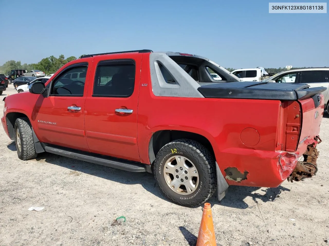 2008 Chevrolet Avalanche K1500 VIN: 3GNFK123X8G181138 Lot: 70577774