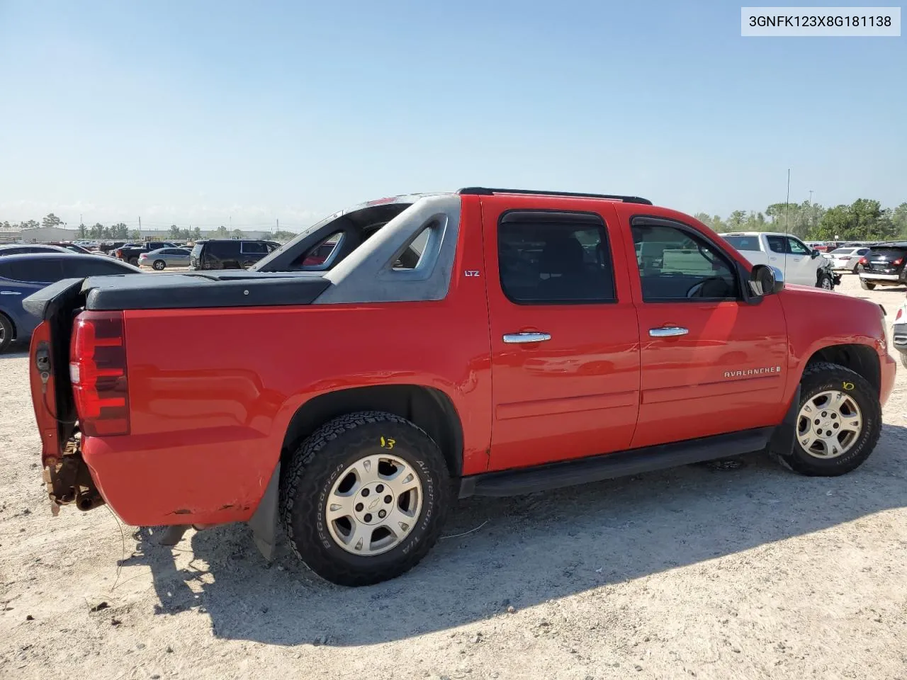 2008 Chevrolet Avalanche K1500 VIN: 3GNFK123X8G181138 Lot: 70577774