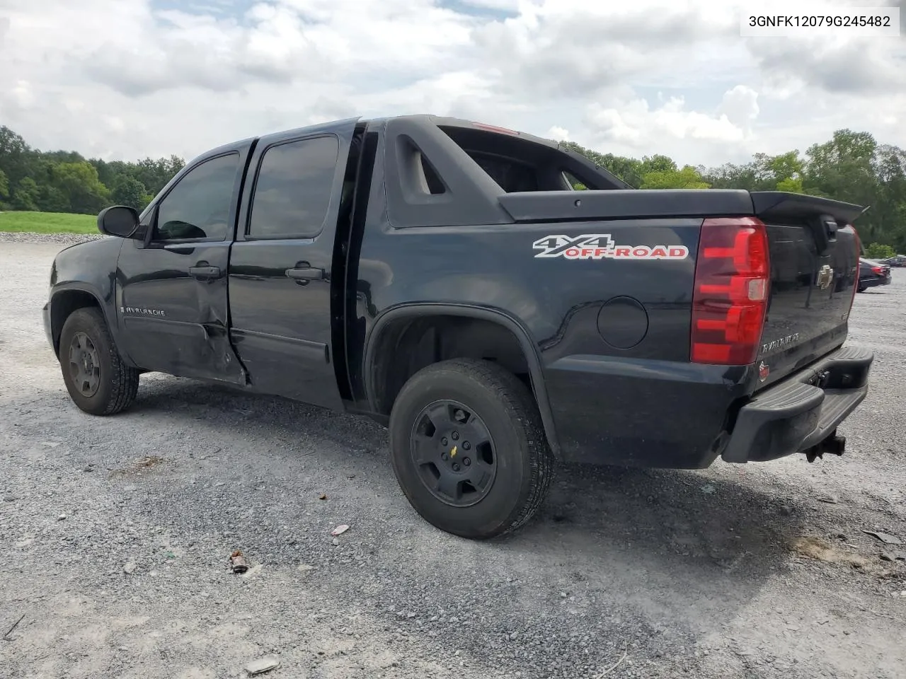 2009 Chevrolet Avalanche K1500 Ls VIN: 3GNFK12079G245482 Lot: 63689254