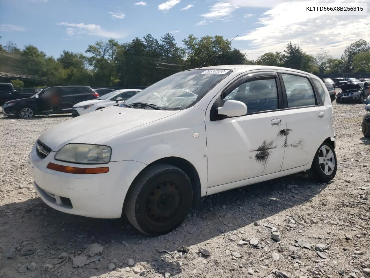 2008 Chevrolet Aveo Base VIN: KL1TD666X8B256315 Lot: 70318524