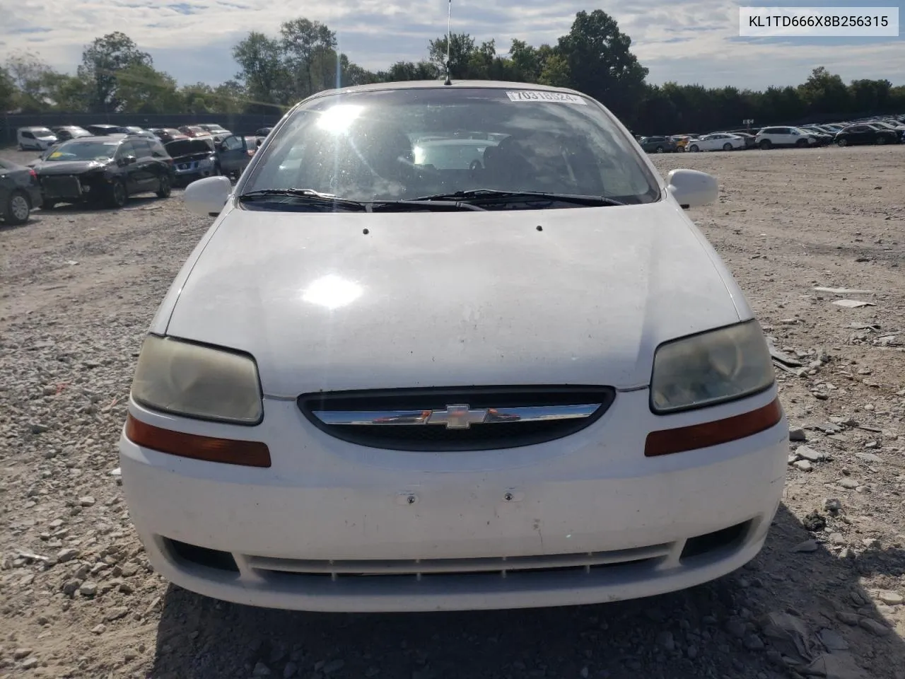 2008 Chevrolet Aveo Base VIN: KL1TD666X8B256315 Lot: 70318524