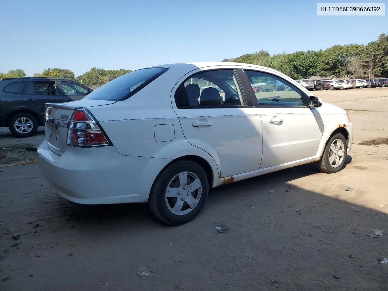 2009 Chevrolet Aveo Ls VIN: KL1TD56E39B666392 Lot: 69872414